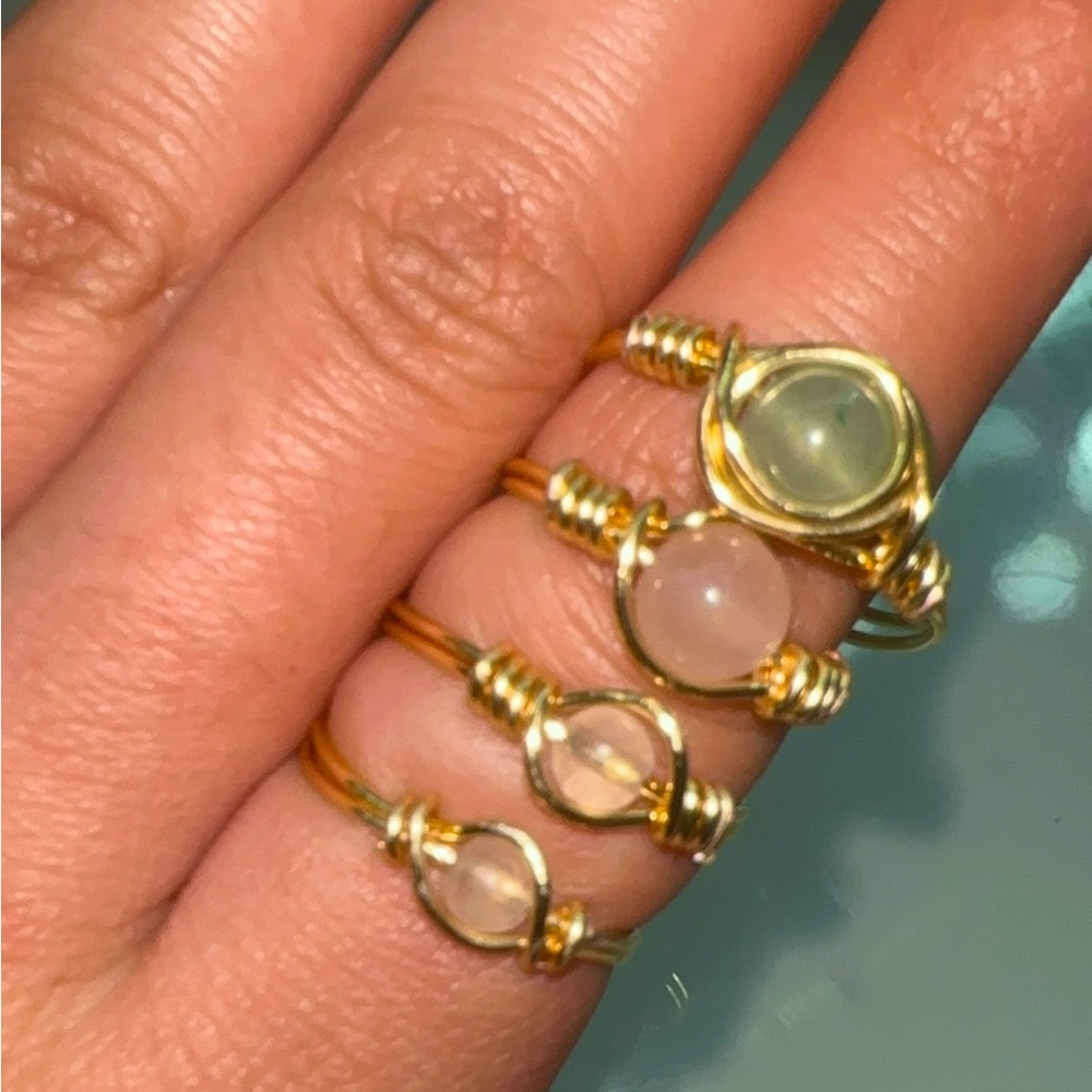 Wired Crystal rings